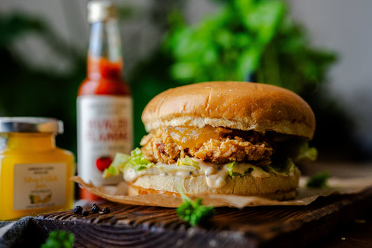 Crispy chicken burger med Hvaler Flamme og Sitron Chili Jam