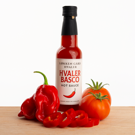 HOT SAUCE CHILI SAUS HVALER CHILI LØKKEN GÅRD HVALER 