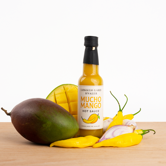 HOT SAUCE CHILI SAUS HVALER CHILI LØKKEN GÅRD HVALER 